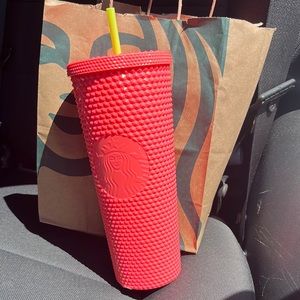 Starbucks Venti Dragon Fruit Studded Tumbler summer 2022 launch